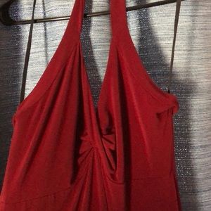 Burgundy, floor length, soft and elegant, dress!